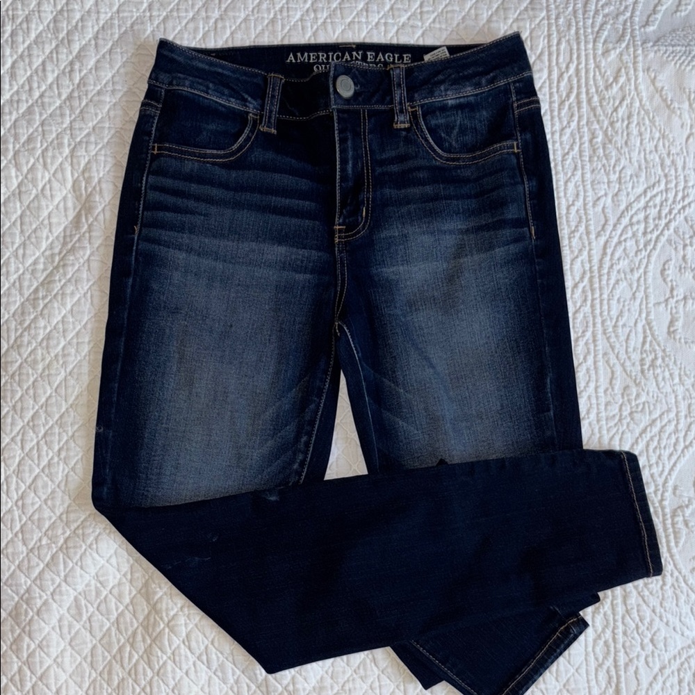 American Eagle Outfitters Women's Dark Blue Jeans